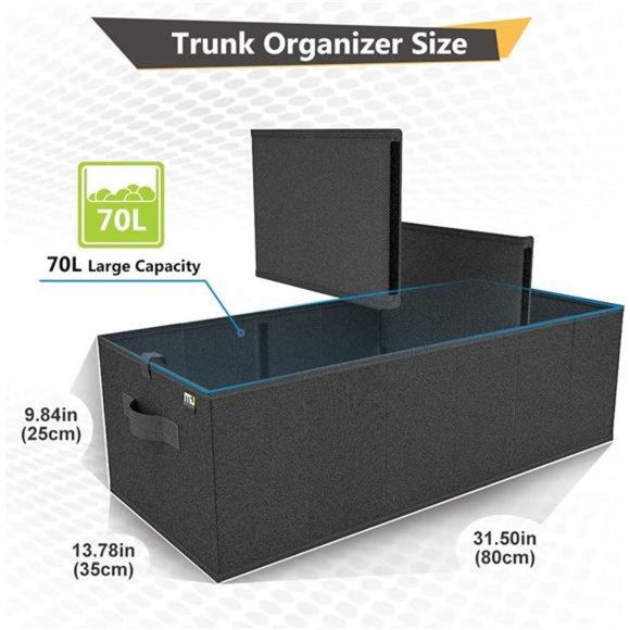 Trunk Organizer for Car, Car Organizer, Sturdy Trunk Organizer for SUV,Non-Slip - Picture 3 of 7